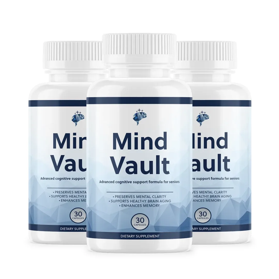 Mind Vault cognitive support supplement bottle for senior brain health and memory retention