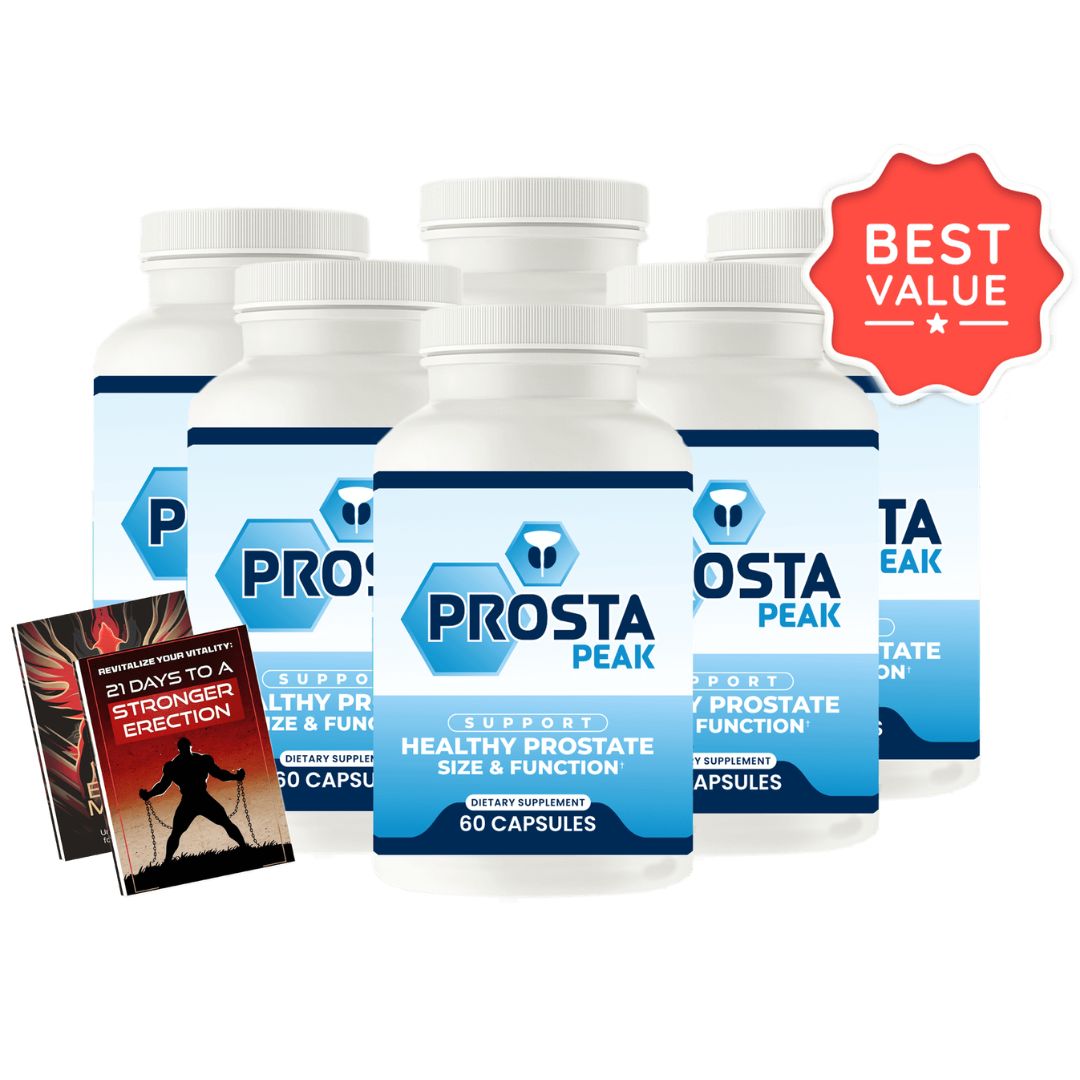 Prosta Peak bottle featuring natural prostate support botanical formula